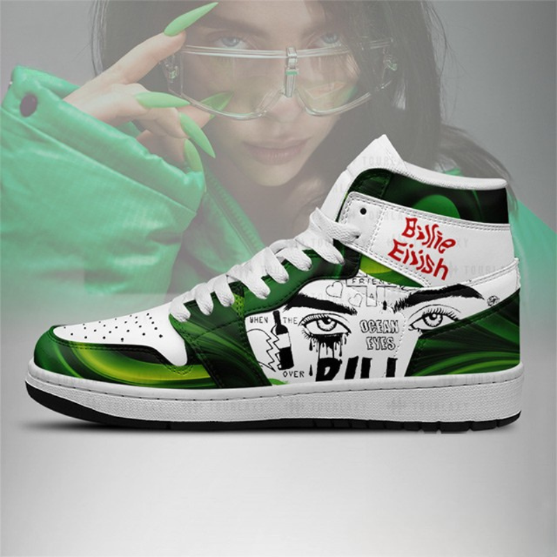 LIMITED EDITION - NEW CUSTOMIZED BILLIE EILISH AIR JORDAN SHOES