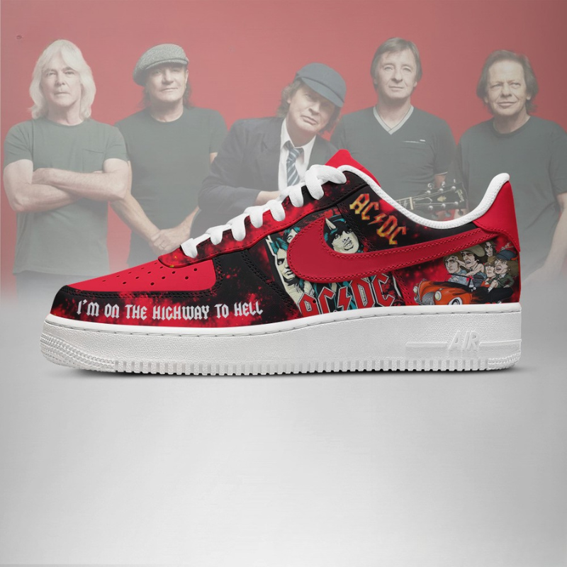 LIMITED EDITION - NEW CUSTOMIZED AC/DC AF1 SHOES