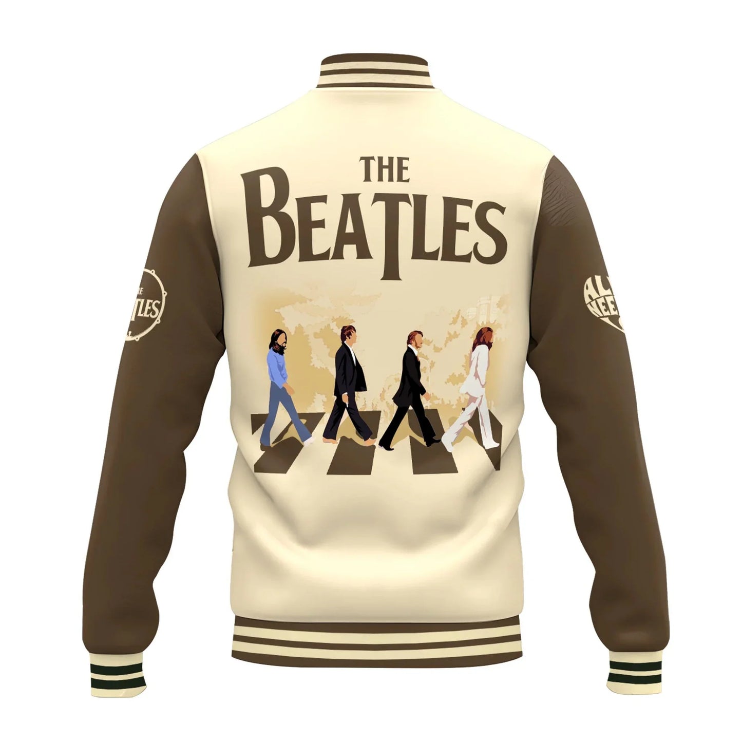LIMITED EDITION - NEW CUSTOMIZED THE BEATLES SATIN VARSITY & BASEBALL JACKET
