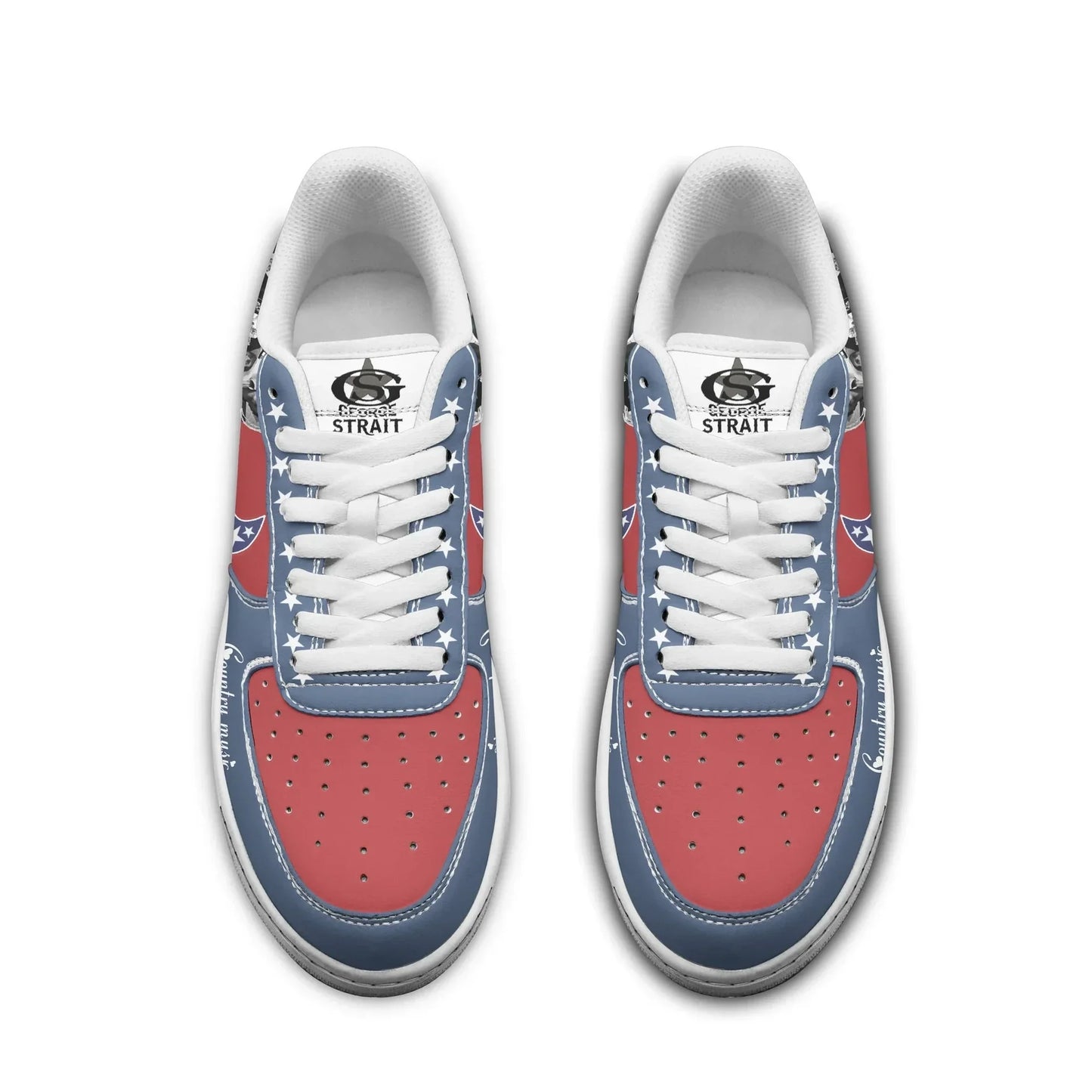 LIMITED EDITION - NEW CUSTOMIZED GEORGE STRAIT AF1 SHOES