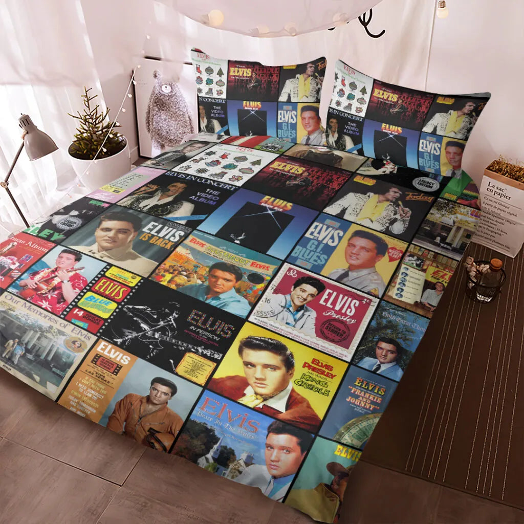 LIMITED EDITION - NEW CUSTOMIZED ELVIS PRESLEY 3-PIECE DUVET BEDDING SET