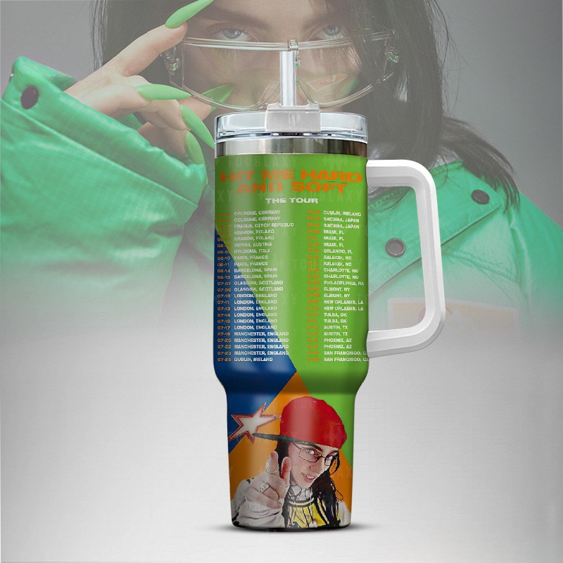LIMITED EDITION - NEW CUSTOMIZED BILLIE EILISH TUMBLER CUP