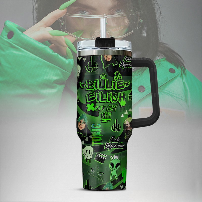 LIMITED EDITION - NEW CUSTOMIZED BILLIE EILISH TUMBLER CUP