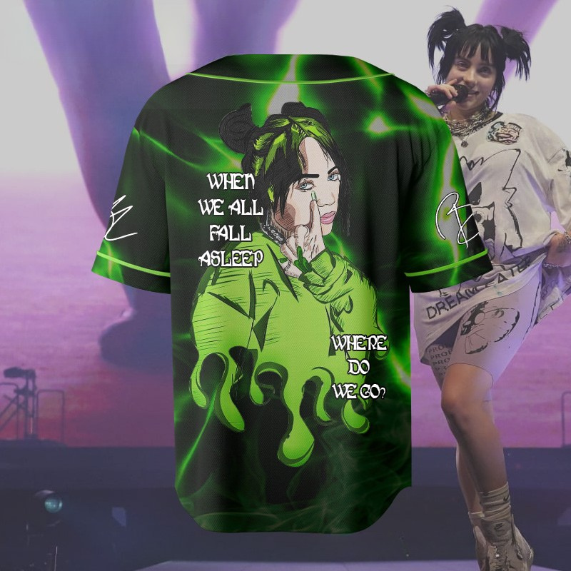 LIMITED EDITION - NEW CUSTOMIZED BILLIE EILISH BASEBALL JERSEY