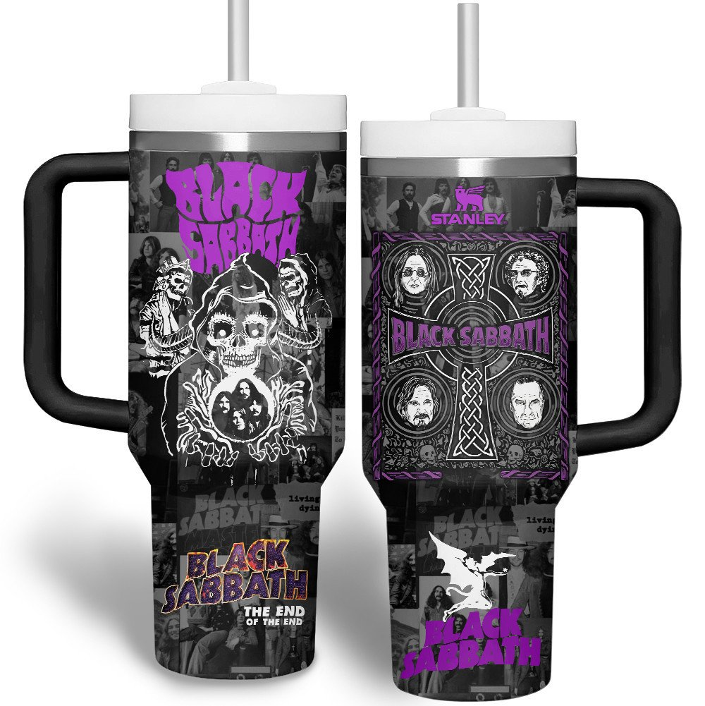 LIMITED EDITION - NEW CUSTOMIZED BLACK SABBATH 40 OZ TUMBLER PERFECT GIFT FOR FAN