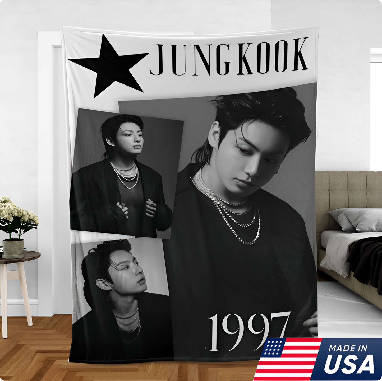 LIMITED EDITION - NEW CUSTOMIZED JUNGKOOK BTS NORMAL & FLEECE BLANKET