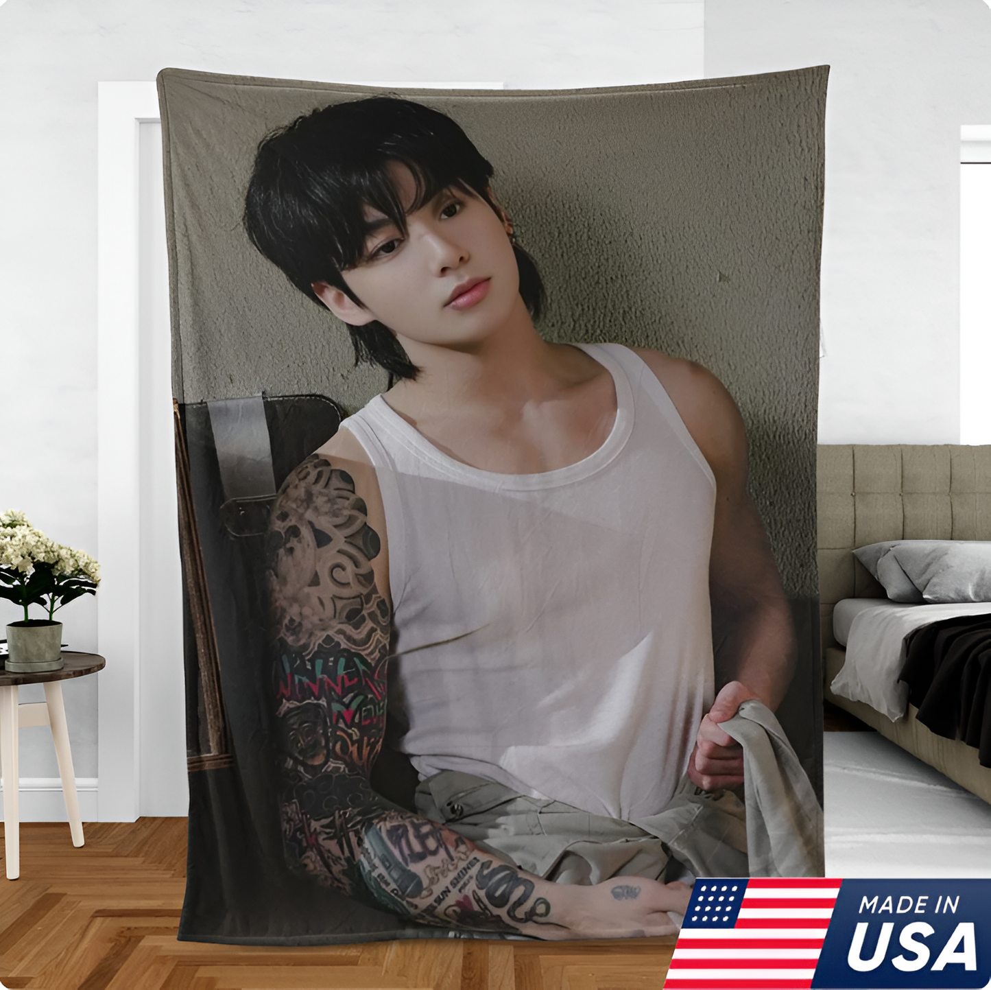 LIMITED EDITION - NEW CUSTOMIZED JUNGKOOK BTS NORMAL & FLEECE BLANKET