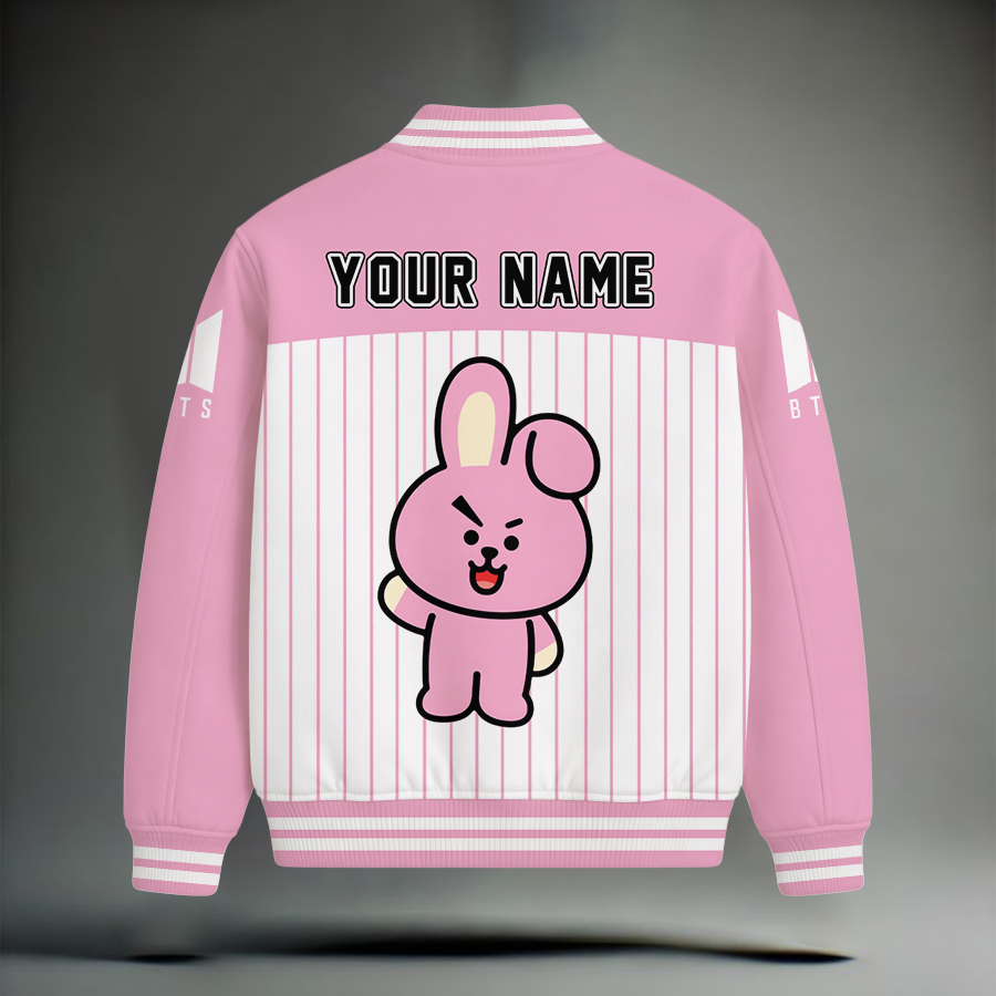 LIMITED EDITION - NEW CUSTOMIZED BTS SATIN VARSITY JACKET