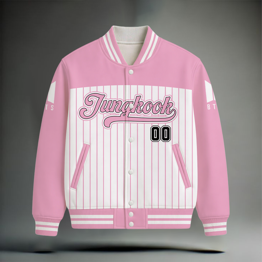 LIMITED EDITION - NEW CUSTOMIZED BTS SATIN VARSITY JACKET
