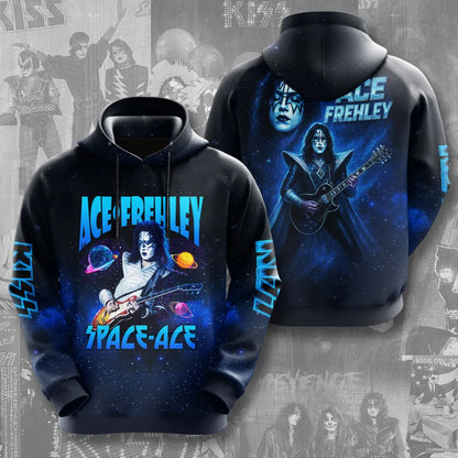 LIMITED EDITION - NEW CUSTOMIZED KISS X ACE FREHLEY T-SHIRT, HOODIE, ZIP HOODIE