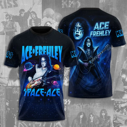 LIMITED EDITION - NEW CUSTOMIZED KISS X ACE FREHLEY T-SHIRT, HOODIE, ZIP HOODIE