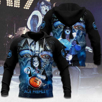 LIMITED EDITION - NEW CUSTOMIZED KISS X ACE FREHLEY T-SHIRT, HOODIE, ZIP HOODIE