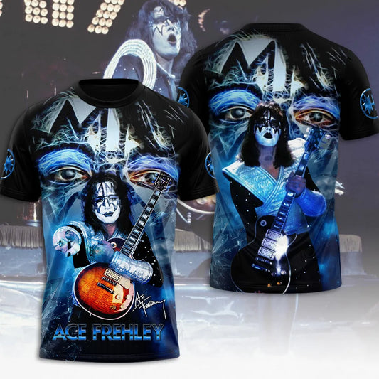 LIMITED EDITION - NEW CUSTOMIZED KISS X ACE FREHLEY T-SHIRT, HOODIE, ZIP HOODIE