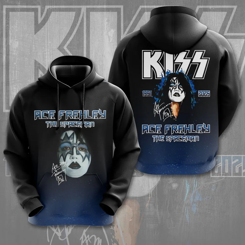 LIMITED EDITION - NEW CUSTOMIZED KISS X ACE FREHLEY T-SHIRT, HOODIE, ZIP HOODIE