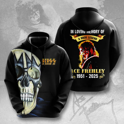 LIMITED EDITION - NEW CUSTOMIZED KISS X ACE FREHLEY T-SHIRT, HOODIE, ZIP HOODIE