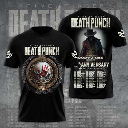 LIMITED EDITION - NEW CUSTOMIZED FIVE FINGER DEATH PUNCH T-SHIRT, HOODIE, ZIP HOODIE