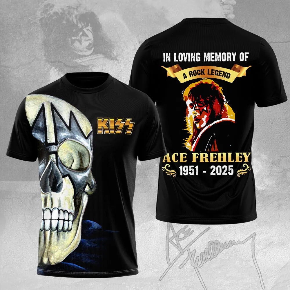 LIMITED EDITION - NEW CUSTOMIZED KISS X ACE FREHLEY T-SHIRT, HOODIE, ZIP HOODIE