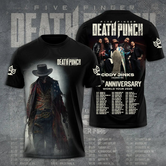 LIMITED EDITION - NEW CUSTOMIZED FIVE FINGER DEATH PUNCH T-SHIRT, HOODIE, ZIP HOODIE