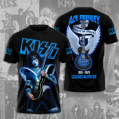 LIMITED EDITION - NEW CUSTOMIZED KISS X ACE FREHLEY T-SHIRT, HOODIE, ZIP HOODIE