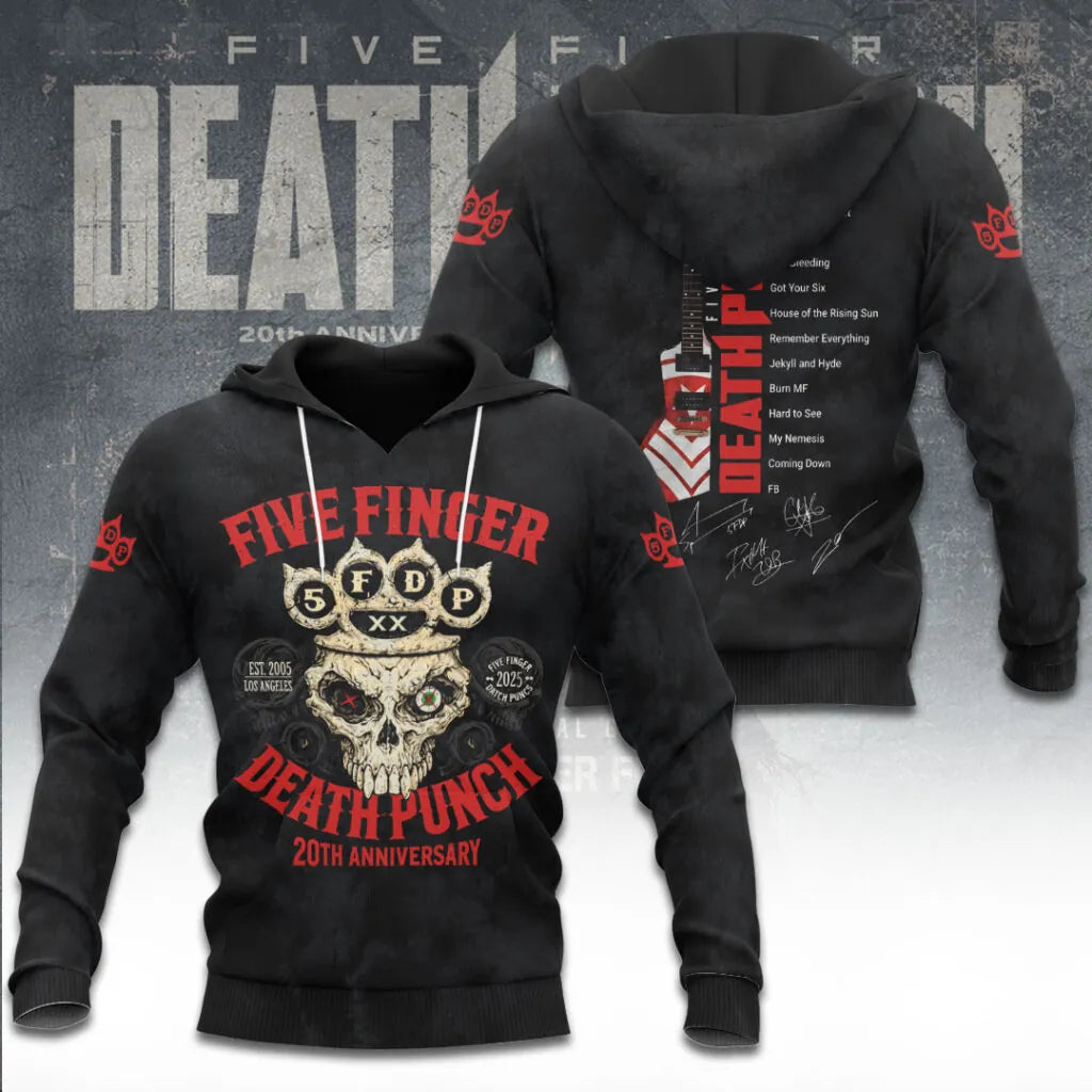 LIMITED EDITION - NEW CUSTOMIZED FIVE FINGER DEATH PUNCH T-SHIRT, HOODIE, ZIP HOODIE