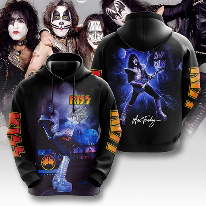 LIMITED EDITION - NEW CUSTOMIZED KISS X ACE FREHLEY T-SHIRT, HOODIE, ZIP HOODIE