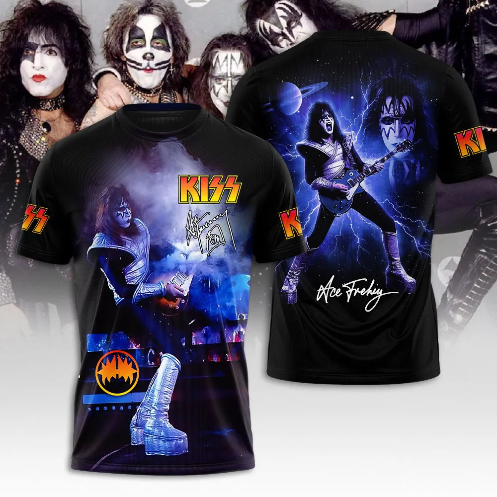 LIMITED EDITION - NEW CUSTOMIZED KISS X ACE FREHLEY T-SHIRT, HOODIE, ZIP HOODIE