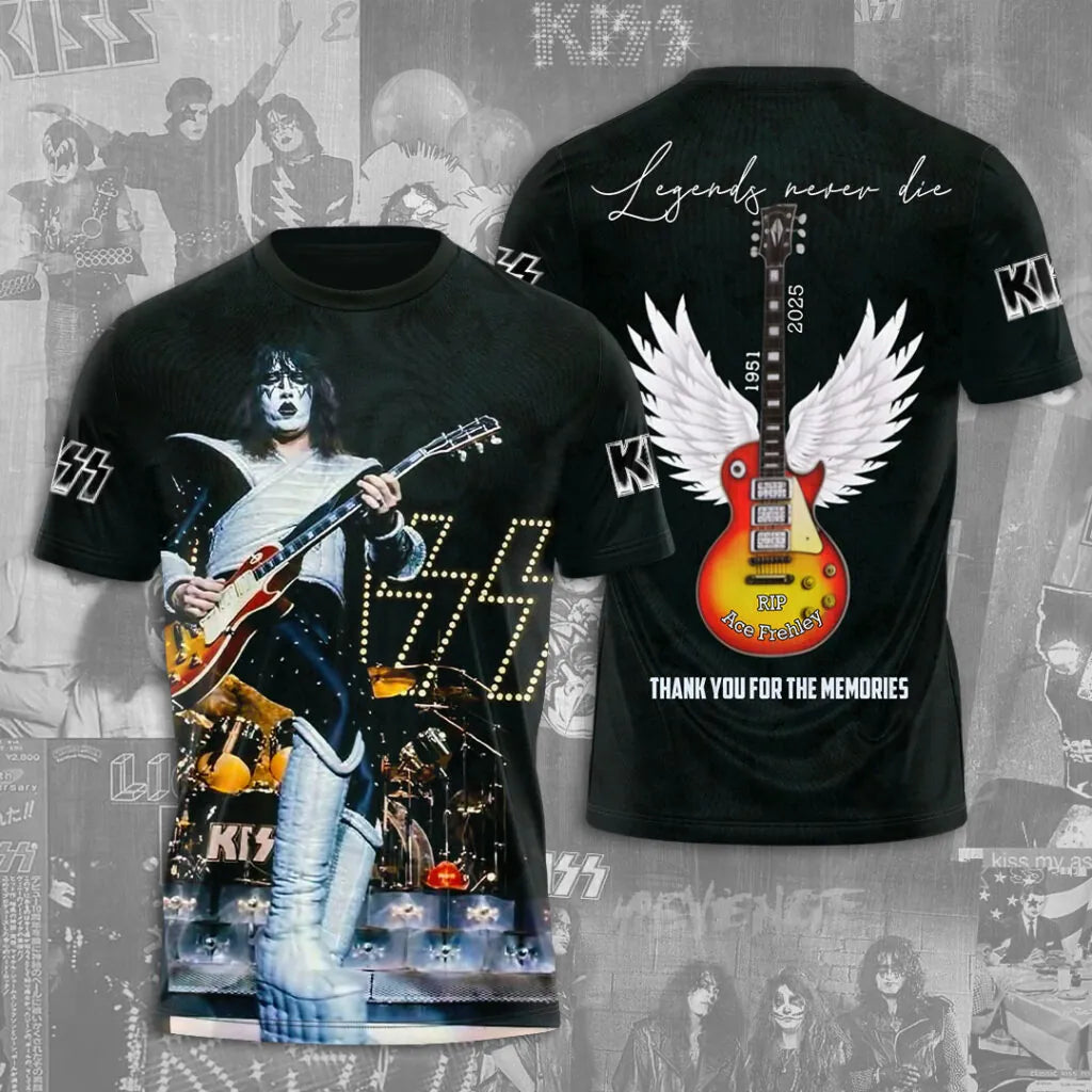 LIMITED EDITION - NEW CUSTOMIZED KISS X ACE FREHLEY T-SHIRT, HOODIE, ZIP HOODIE