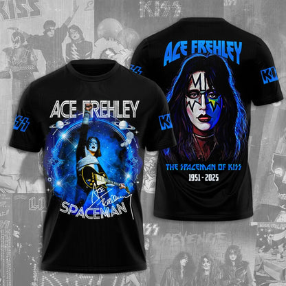 LIMITED EDITION - NEW CUSTOMIZED KISS X ACE FREHLEY T-SHIRT, HOODIE, ZIP HOODIE