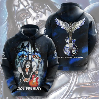 LIMITED EDITION - NEW CUSTOMIZED KISS X ACE FREHLEY T-SHIRT, HOODIE, ZIP HOODIE