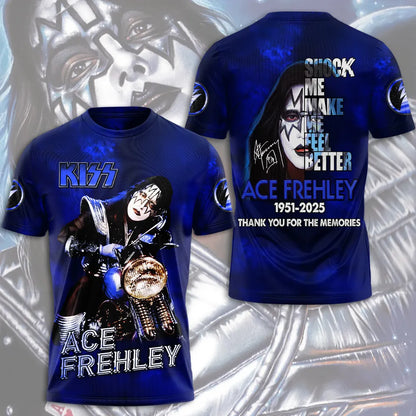 LIMITED EDITION - NEW CUSTOMIZED KISS X ACE FREHLEY T-SHIRT, HOODIE, ZIP HOODIE