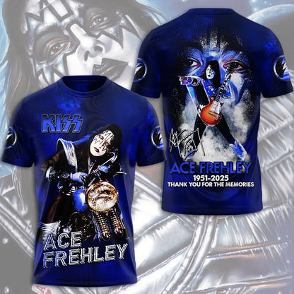 LIMITED EDITION - NEW CUSTOMIZED KISS X ACE FREHLEY T-SHIRT, HOODIE, ZIP HOODIE