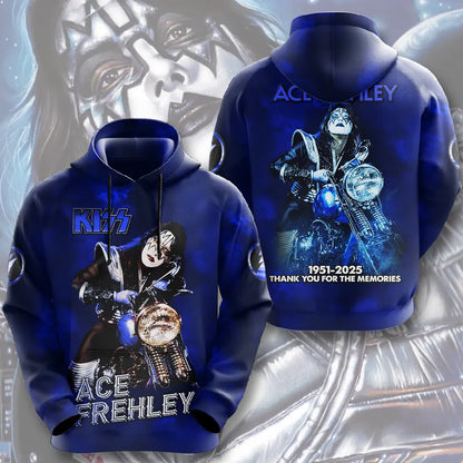 LIMITED EDITION - NEW CUSTOMIZED KISS X ACE FREHLEY T-SHIRT, HOODIE, ZIP HOODIE
