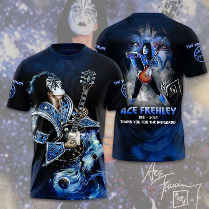 LIMITED EDITION - NEW CUSTOMIZED KISS X ACE FREHLEY T-SHIRT, HOODIE, ZIP HOODIE