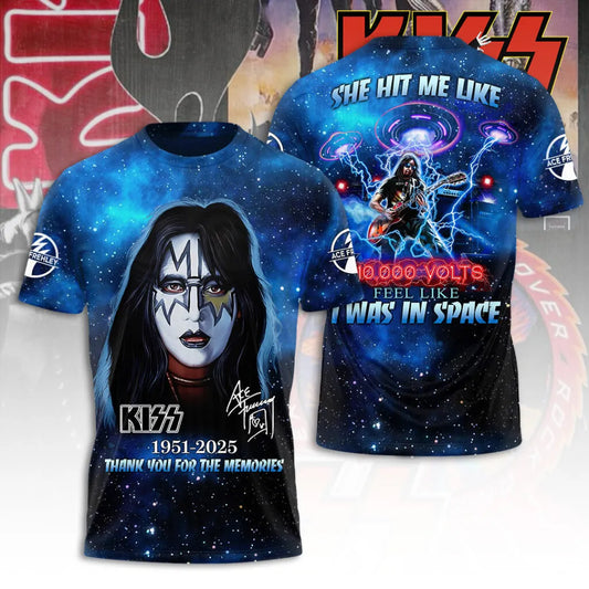 LIMITED EDITION - NEW CUSTOMIZED KISS X ACE FREHLEY T-SHIRT, HOODIE, ZIP HOODIE
