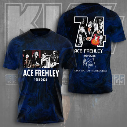 LIMITED EDITION - NEW CUSTOMIZED KISS X ACE FREHLEY T-SHIRT, HOODIE, ZIP HOODIE