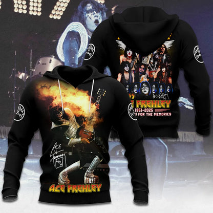 LIMITED EDITION - NEW CUSTOMIZED KISS X ACE FREHLEY T-SHIRT, HOODIE, ZIP HOODIE