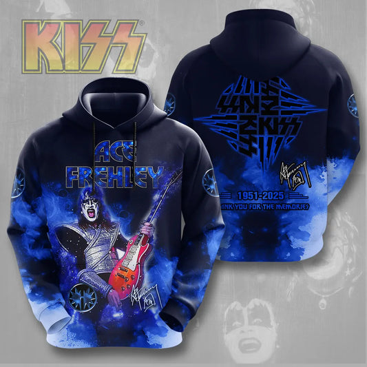 LIMITED EDITION - NEW CUSTOMIZED KISS X ACE FREHLEY T-SHIRT, HOODIE, ZIP HOODIE
