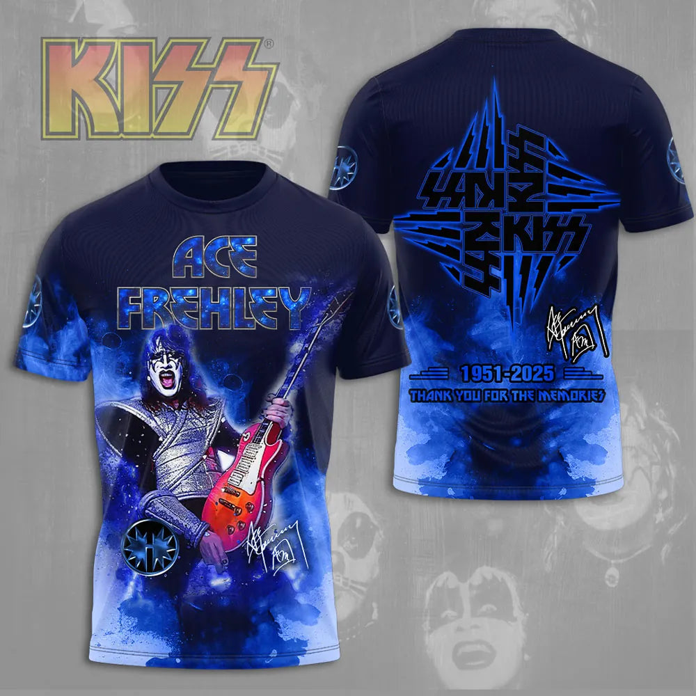 LIMITED EDITION - NEW CUSTOMIZED KISS X ACE FREHLEY T-SHIRT, HOODIE, ZIP HOODIE