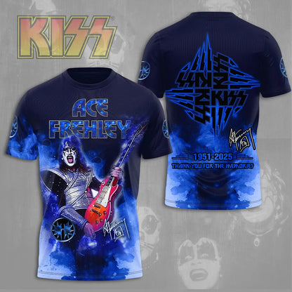 LIMITED EDITION - NEW CUSTOMIZED KISS X ACE FREHLEY T-SHIRT, HOODIE, ZIP HOODIE