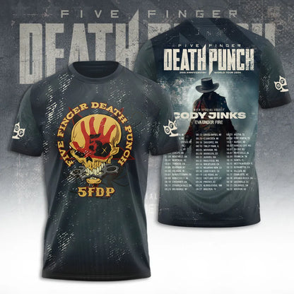 LIMITED EDITION - NEW CUSTOMIZED FIVE FINGER DEATH PUNCH T-SHIRT, HOODIE, ZIP HOODIE