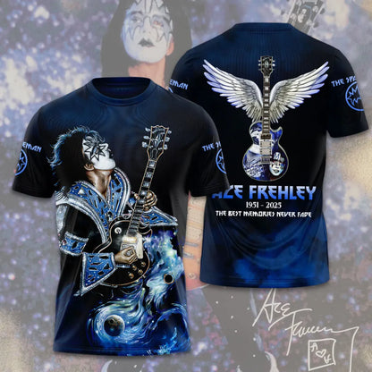 LIMITED EDITION - NEW CUSTOMIZED KISS X ACE FREHLEY T-SHIRT, HOODIE, ZIP HOODIE