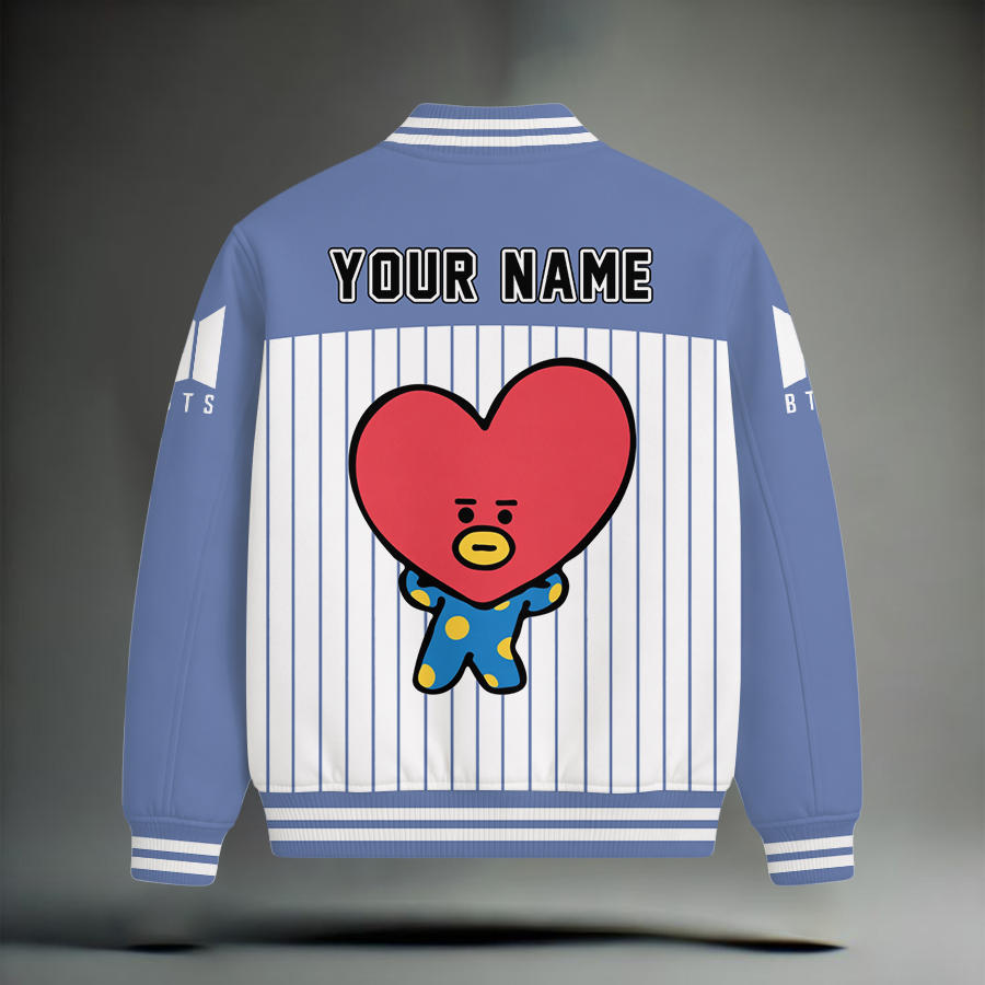 LIMITED EDITION - NEW CUSTOMIZED BTS SATIN VARSITY JACKET