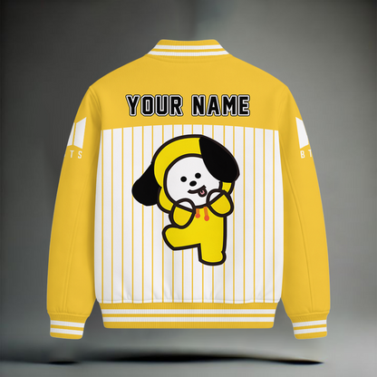 LIMITED EDITION - NEW CUSTOMIZED BTS SATIN VARSITY JACKET