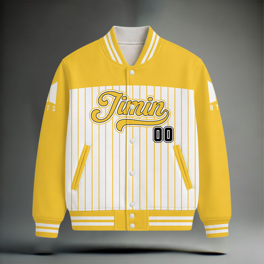 LIMITED EDITION - NEW CUSTOMIZED BTS SATIN VARSITY JACKET