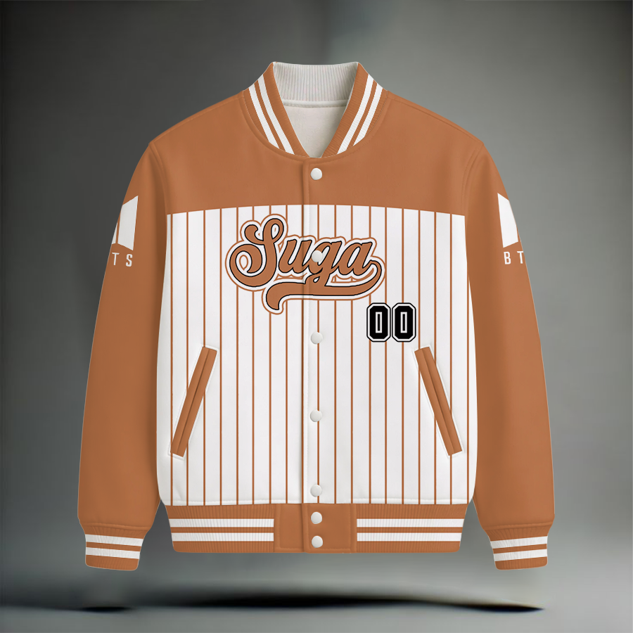 LIMITED EDITION - NEW CUSTOMIZED BTS SATIN VARSITY JACKET