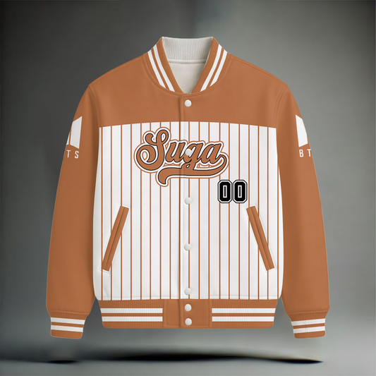 LIMITED EDITION - NEW CUSTOMIZED BTS SATIN VARSITY JACKET