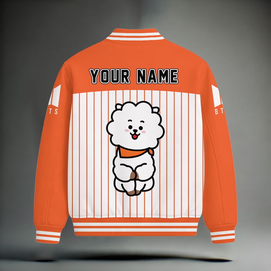 LIMITED EDITION - NEW CUSTOMIZED BTS SATIN VARSITY JACKET
