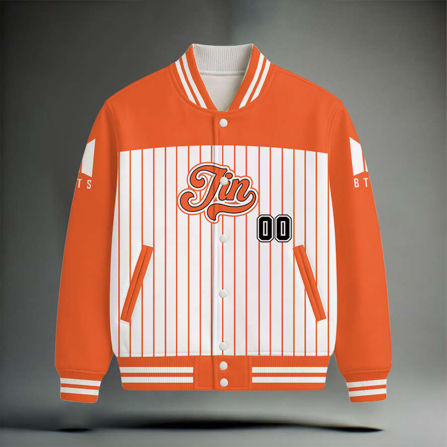 LIMITED EDITION - NEW CUSTOMIZED BTS SATIN VARSITY JACKET