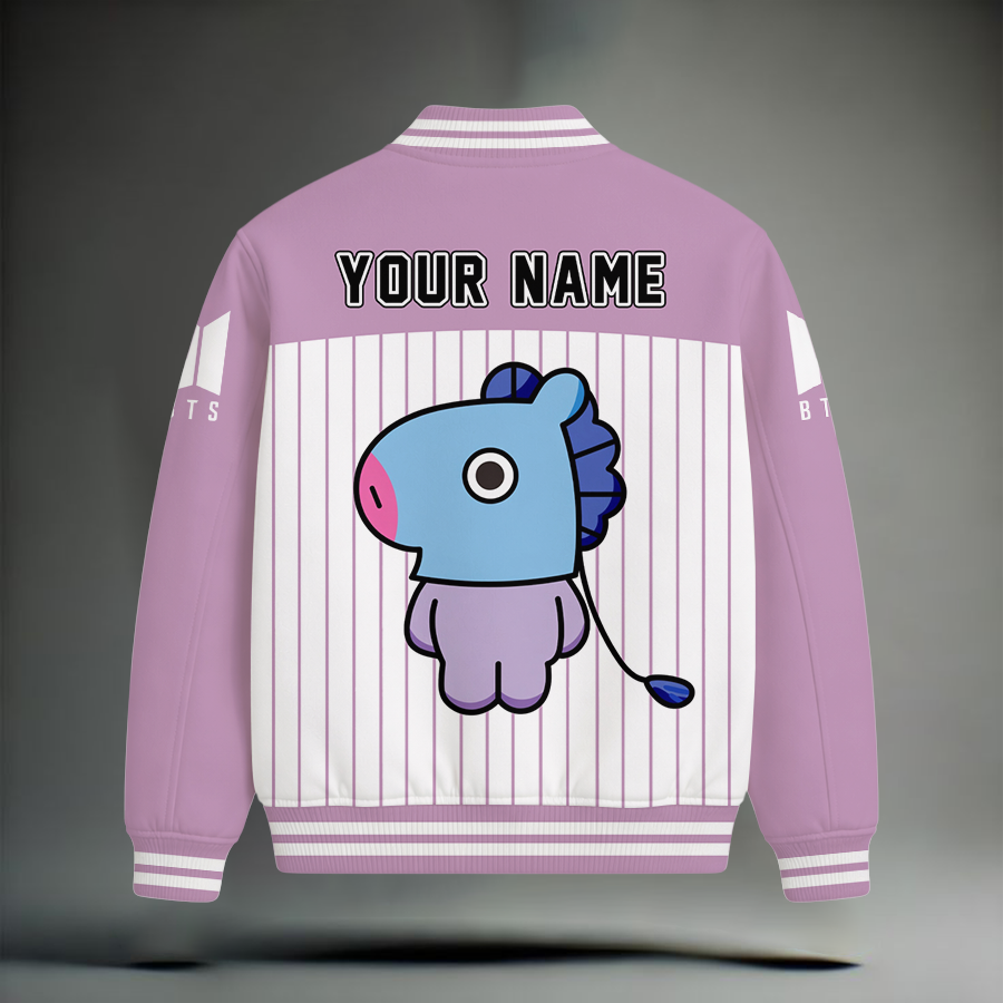 LIMITED EDITION - NEW CUSTOMIZED BTS SATIN VARSITY JACKET