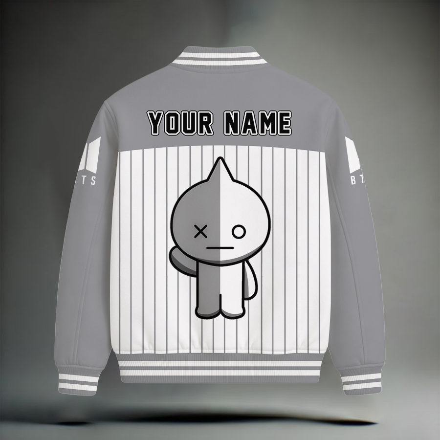 LIMITED EDITION - NEW CUSTOMIZED BTS SATIN VARSITY JACKET